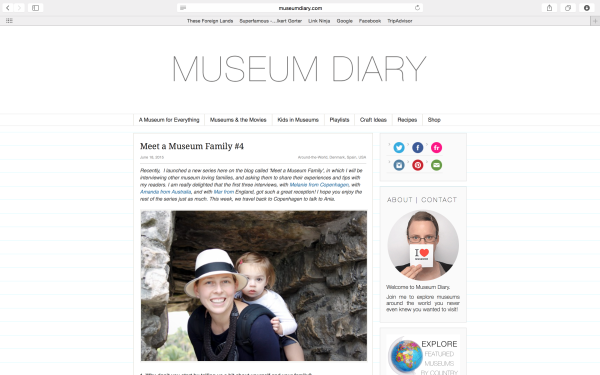 An interview about kids and families and museums both in Copenhagen and while traveling.